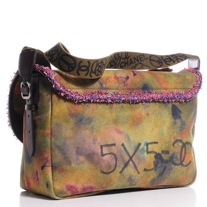 Chanel Washed Toile Large Graffiti On The Pavements Messenger Khaki Multicolor 3 of 9
