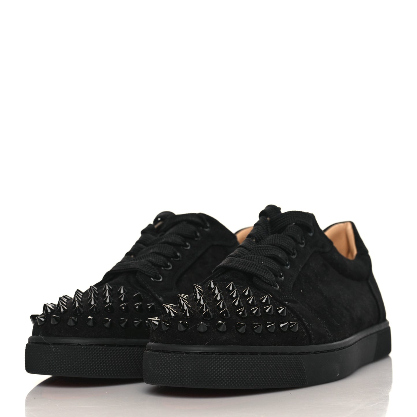 Suede Louis Junior Spikes Flat Sneakers 39.5 Black