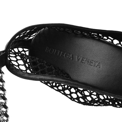 Bottega Veneta Mesh Nappa Chunky Chain Sandals 38.5 Black 7 of 7