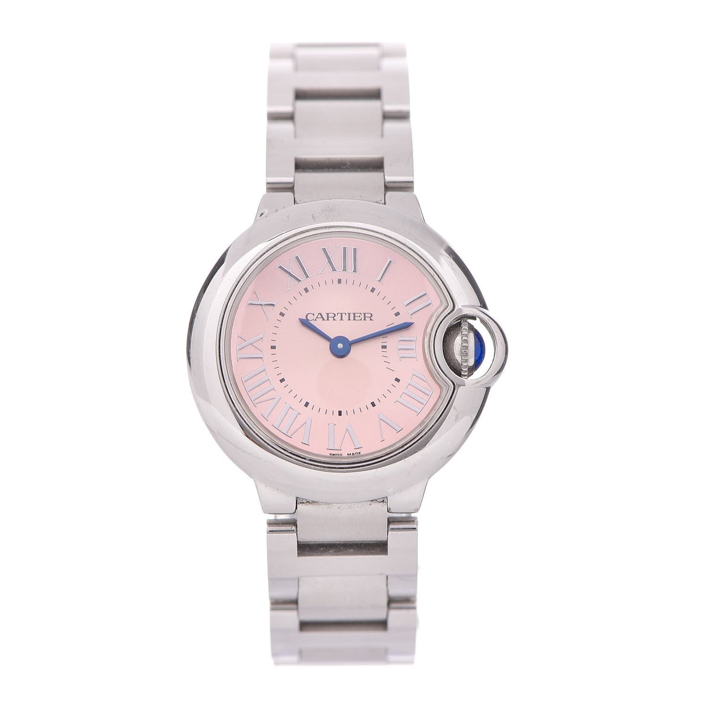 Stainless Steel 28mm Ballon Bleu De Cartier Quartz Watch Pink