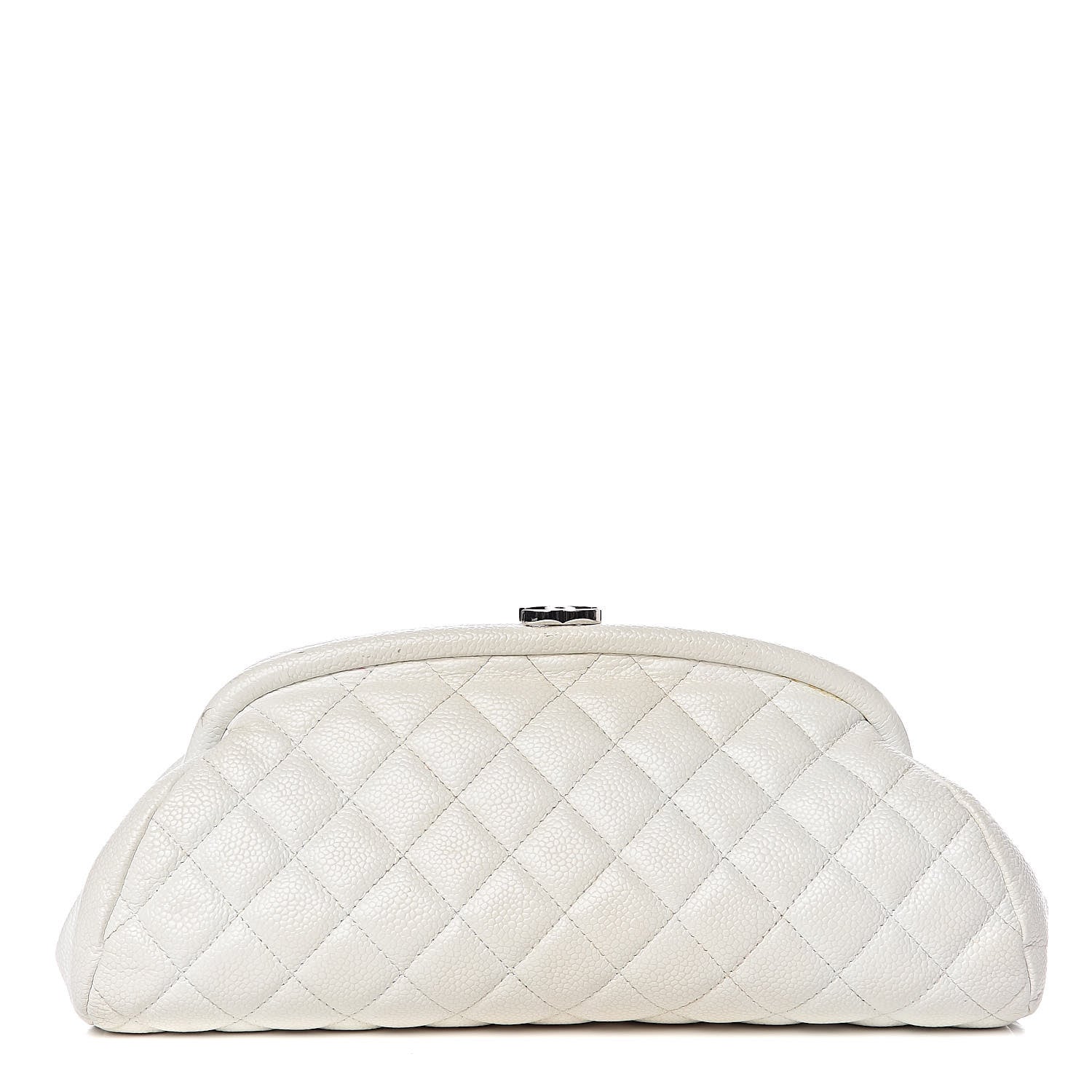Chanel Caviar Quilted Timeless Clutch White 1 of 14