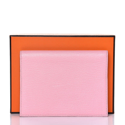 Hermes Chevre Mysore Globe Trotter Agenda PM Cover Rose Sakura 8 of 8