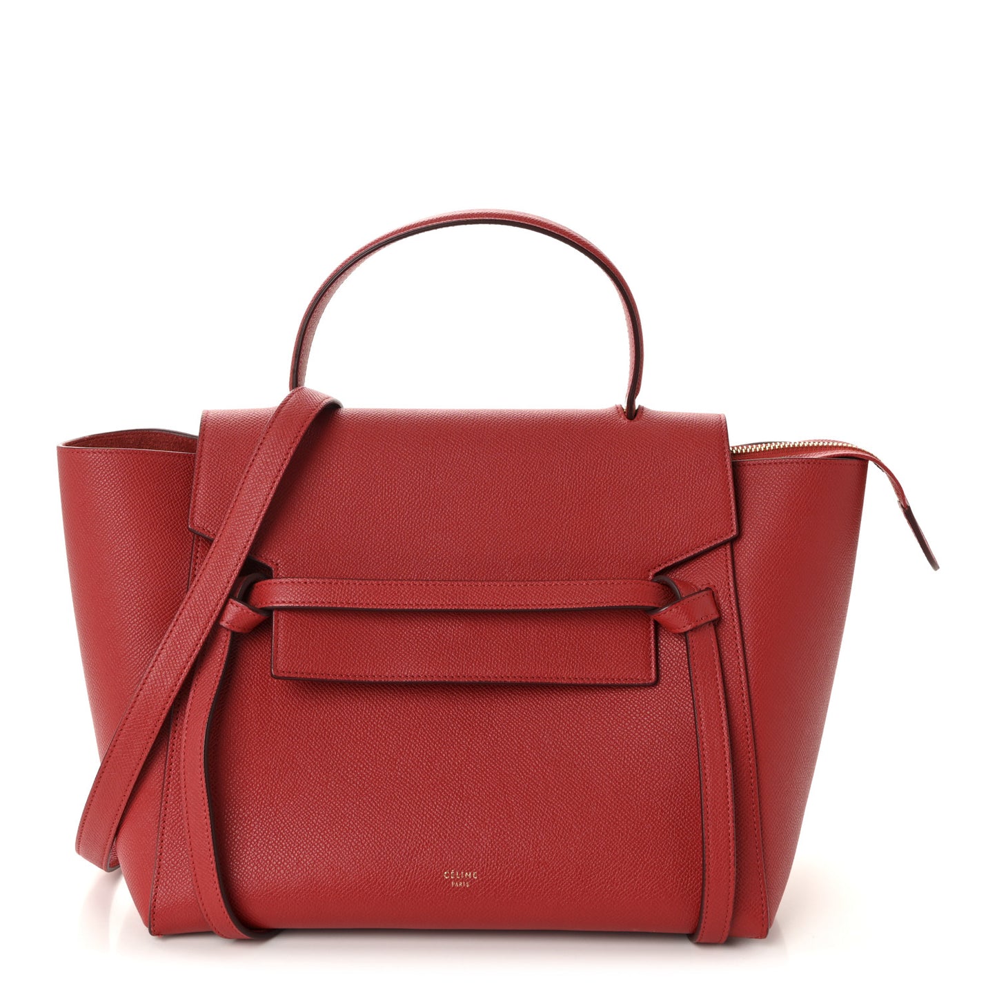 Grained Calfskin Mini Belt Bag Coquelicot