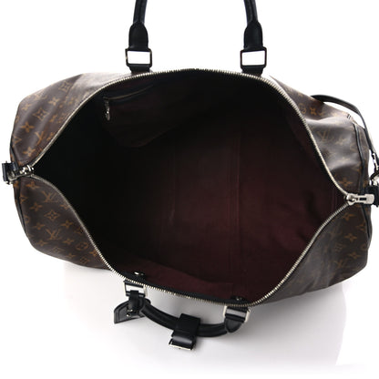 Louis Vuitton Monogram Macassar Keepall Bandouliere 55 5 of 10