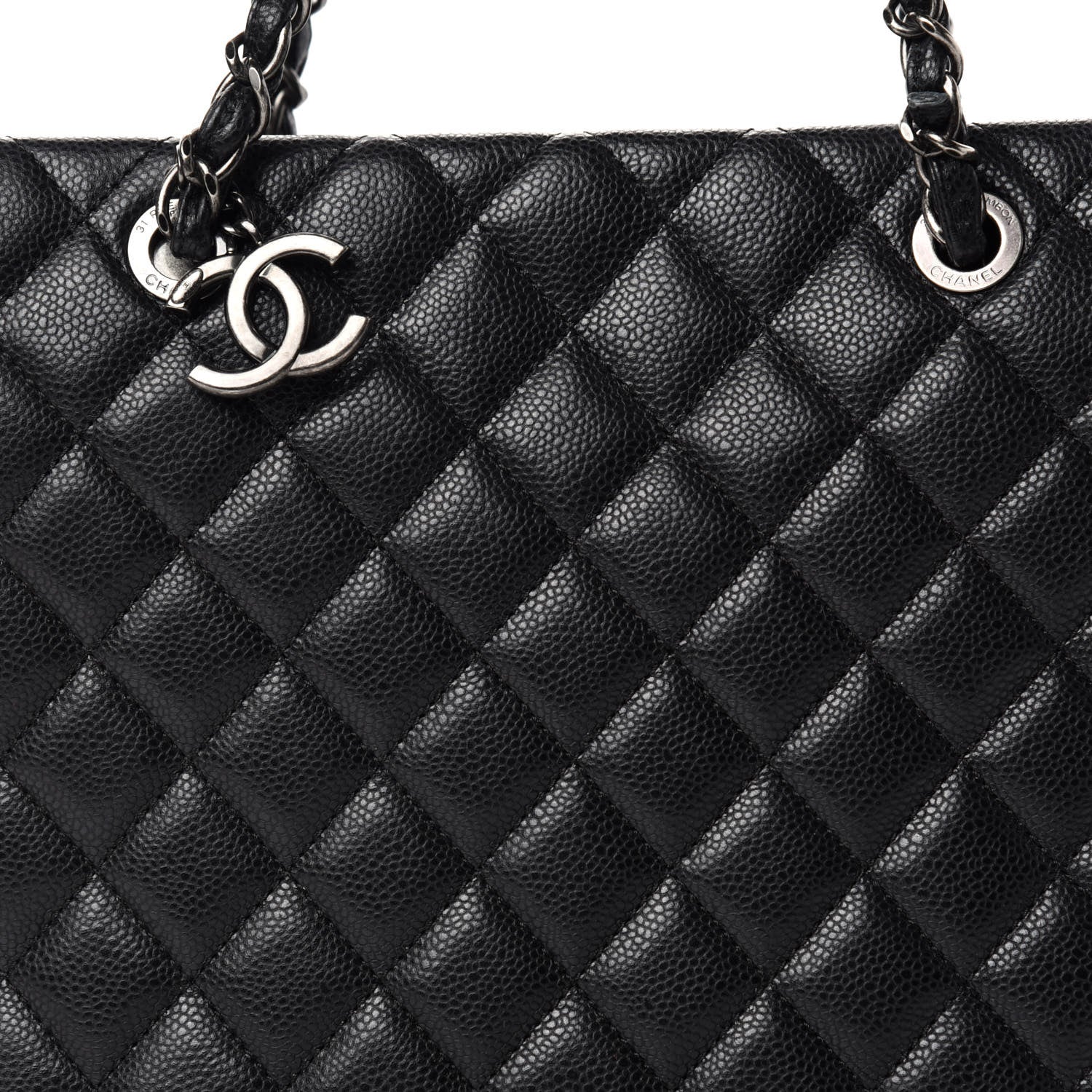 Chanel Caviar Quilted City Shopping Tote Black 10 of 10