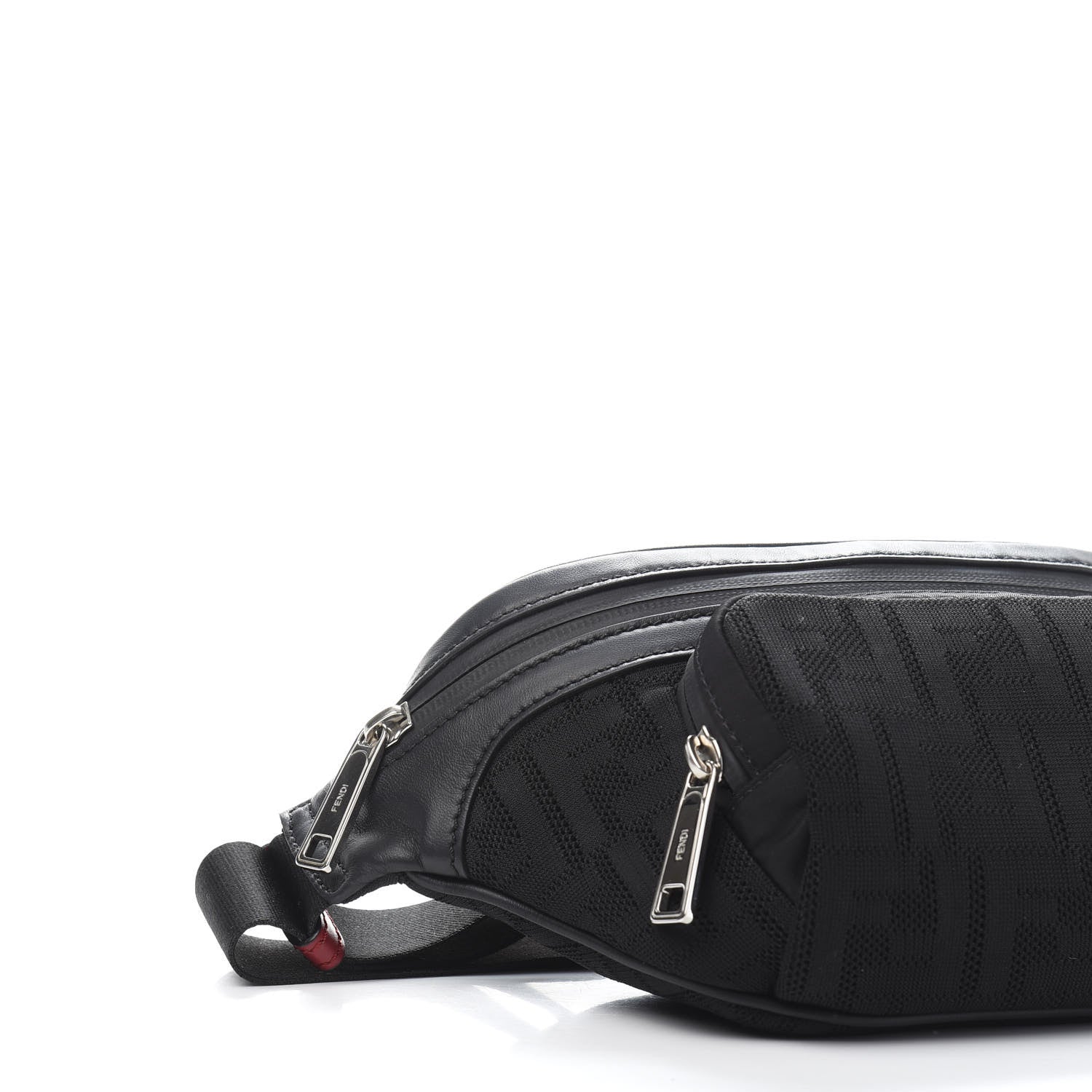 Fendi Neoprene Mesh Vitello Grace FF Pocket Belt Bag Black 8 of 11