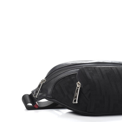 Fendi Neoprene Mesh Vitello Grace FF Pocket Belt Bag Black 8 of 11