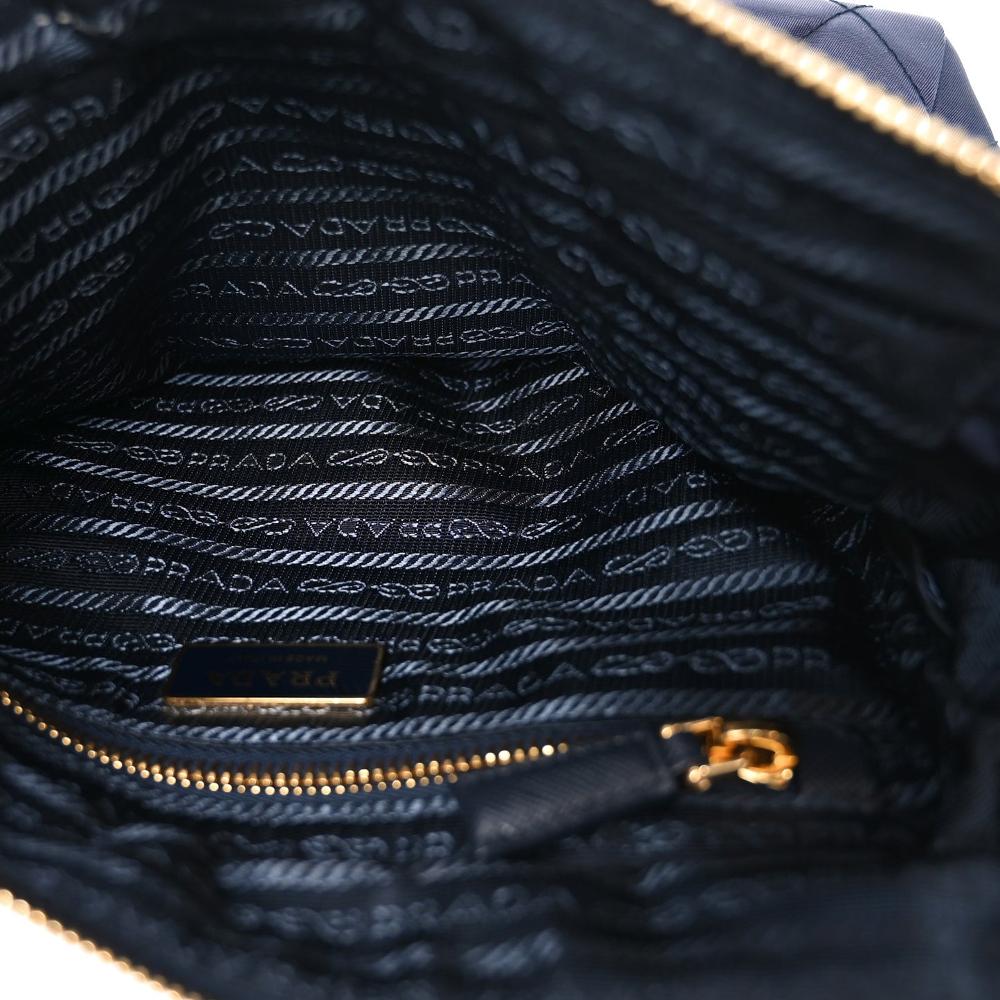 Re-Nylon Saffiano Stitched Re-Edition 1995 Chaine Shoulder Bag Navy