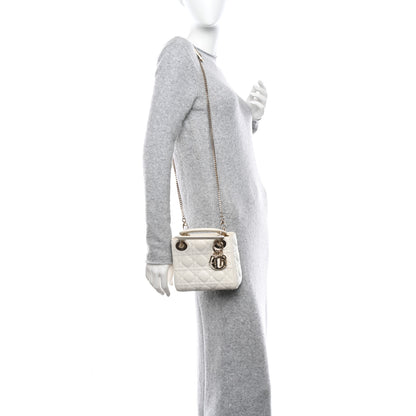 Christian Dior Lambskin Cannage Mini Lady Dior White 2 of 11