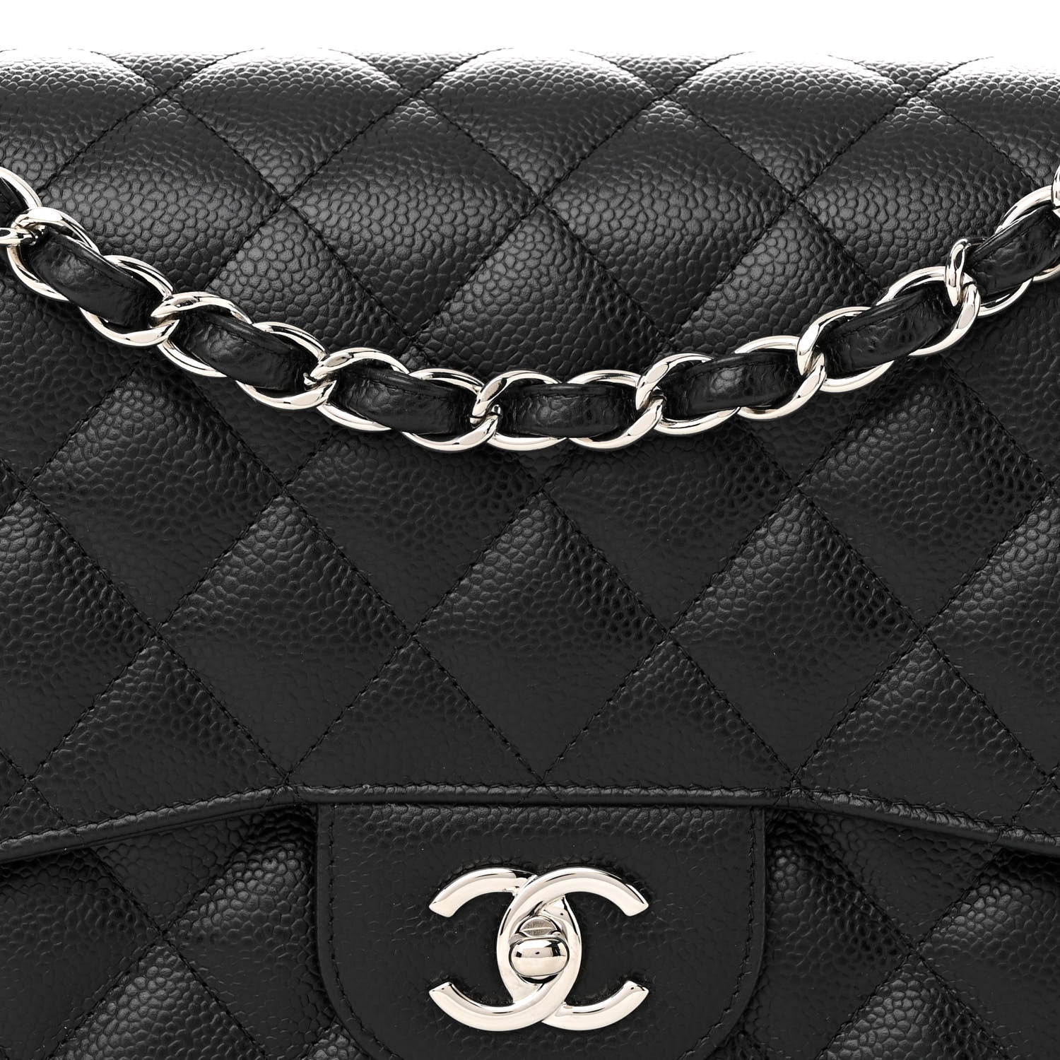 Chanel Caviar Quilted Jumbo Double Flap Black 8 of 11