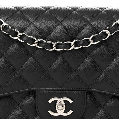 Chanel Caviar Quilted Jumbo Double Flap Black 8 of 11