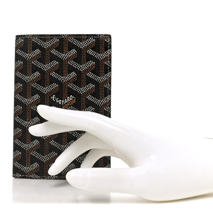Goyard Goyardine Grenelle Passport Wallet Black Gold 2 of 6