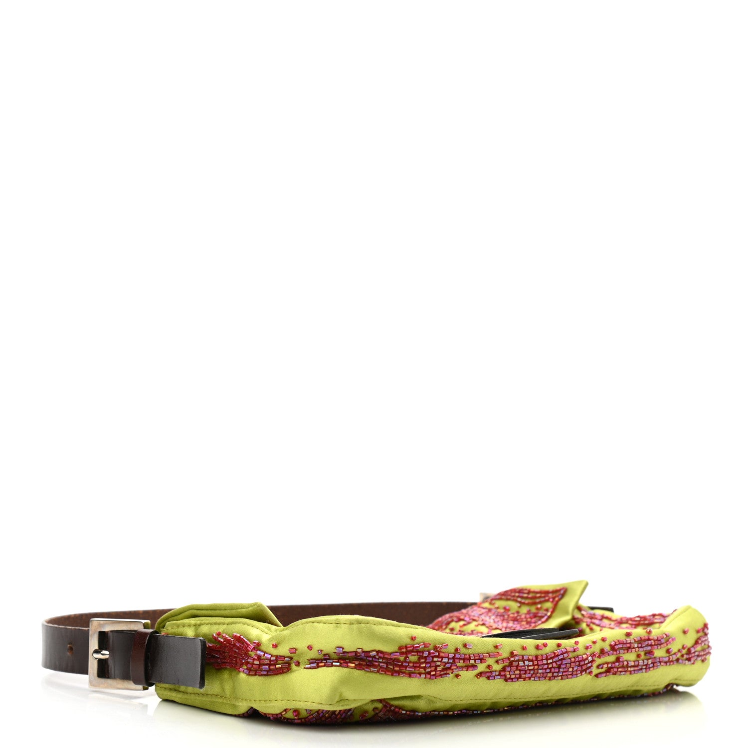 Fendi Satin Snakeskin Beaded Baguette Multicolor 4 of 10