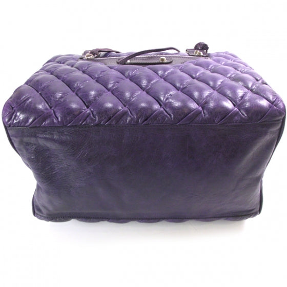 Chevre Quilted Matelasse Violet