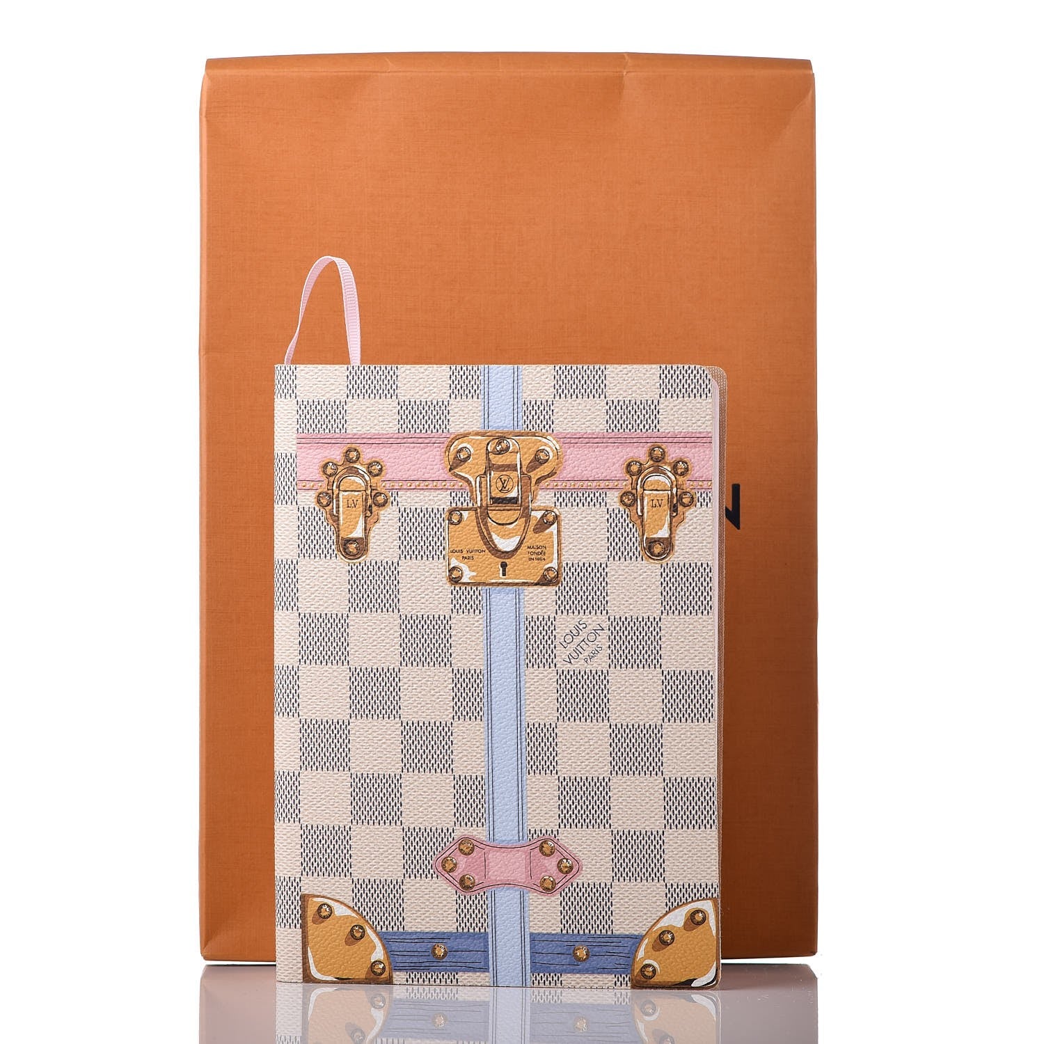 Louis Vuitton Damier Azur Summer Trunks Clemence Notebook MM 7 of 7