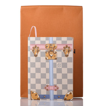Louis Vuitton Damier Azur Summer Trunks Clemence Notebook MM 7 of 7