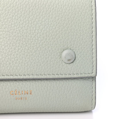 Celine Drummed Calfskin Small Multifunction Folded Wallet Pistachio 5 of 5