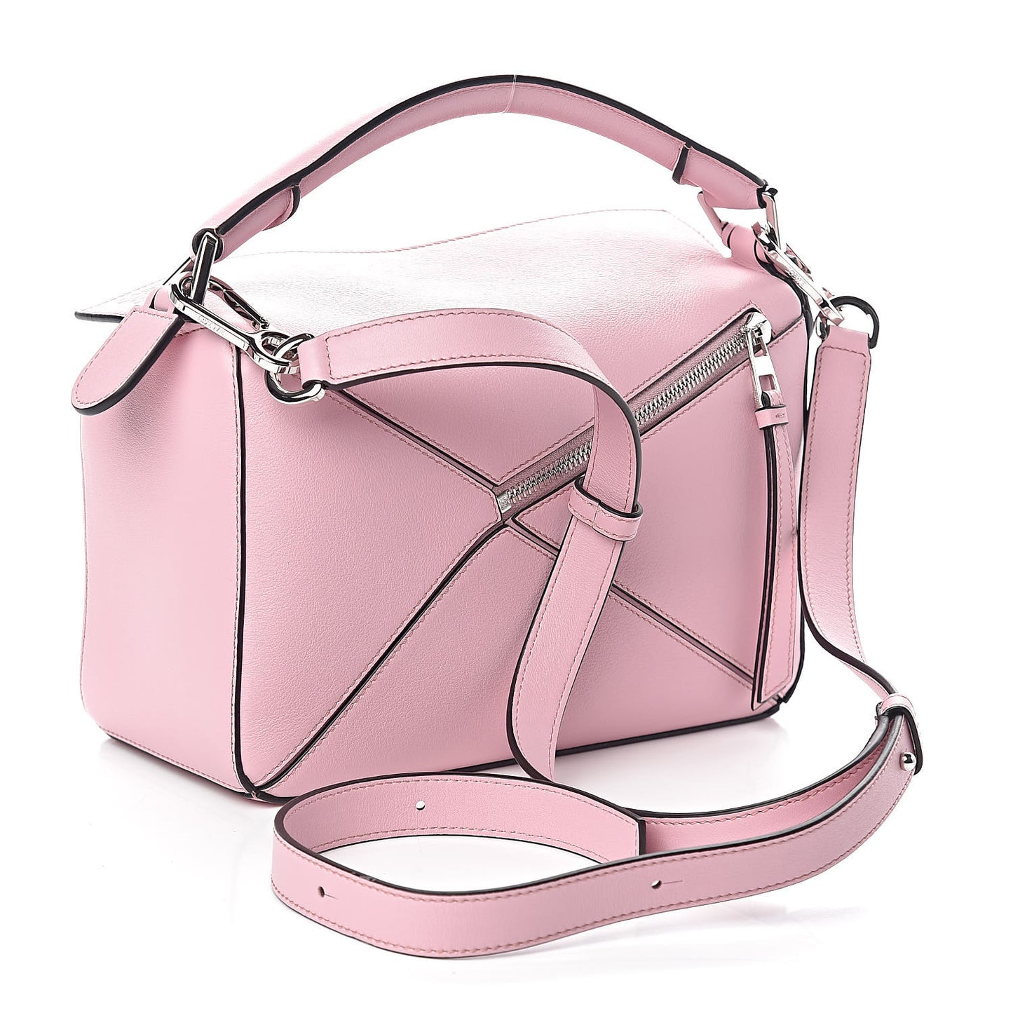 Calfskin Small Puzzle Bag Pastel Pink