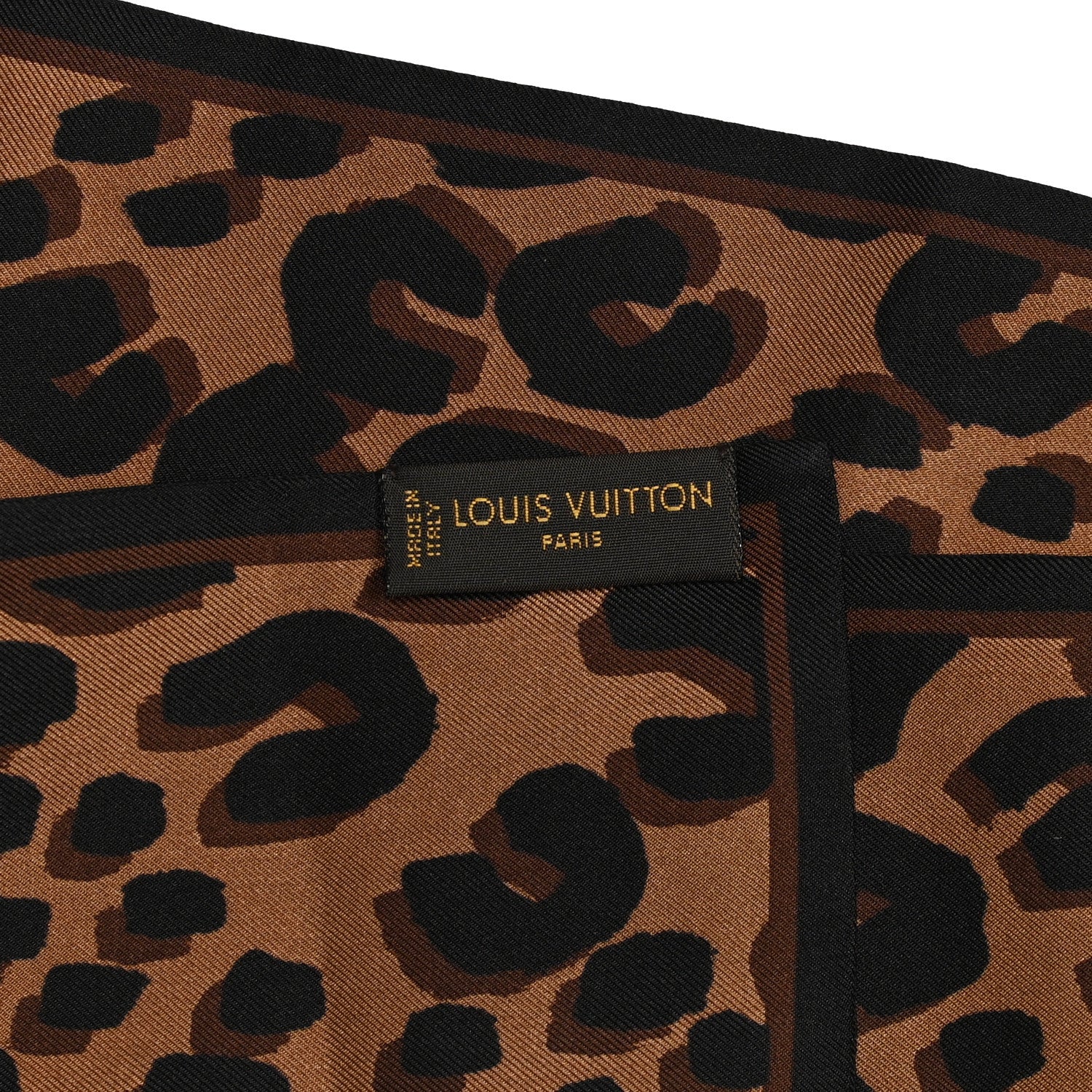 Louis Vuitton Silk Leopard Bandeau Scarf Marron 3 of 3