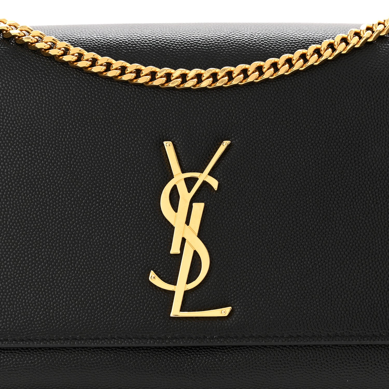 Saint Laurent Grain De Poudre Medium Classic Monogram Kate Satchel Black 8 of 10