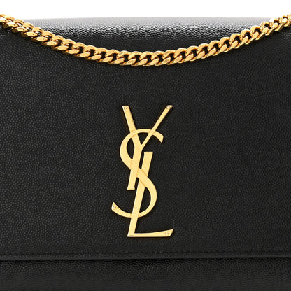 Saint Laurent Grain De Poudre Medium Classic Monogram Kate Satchel Black 8 of 10
