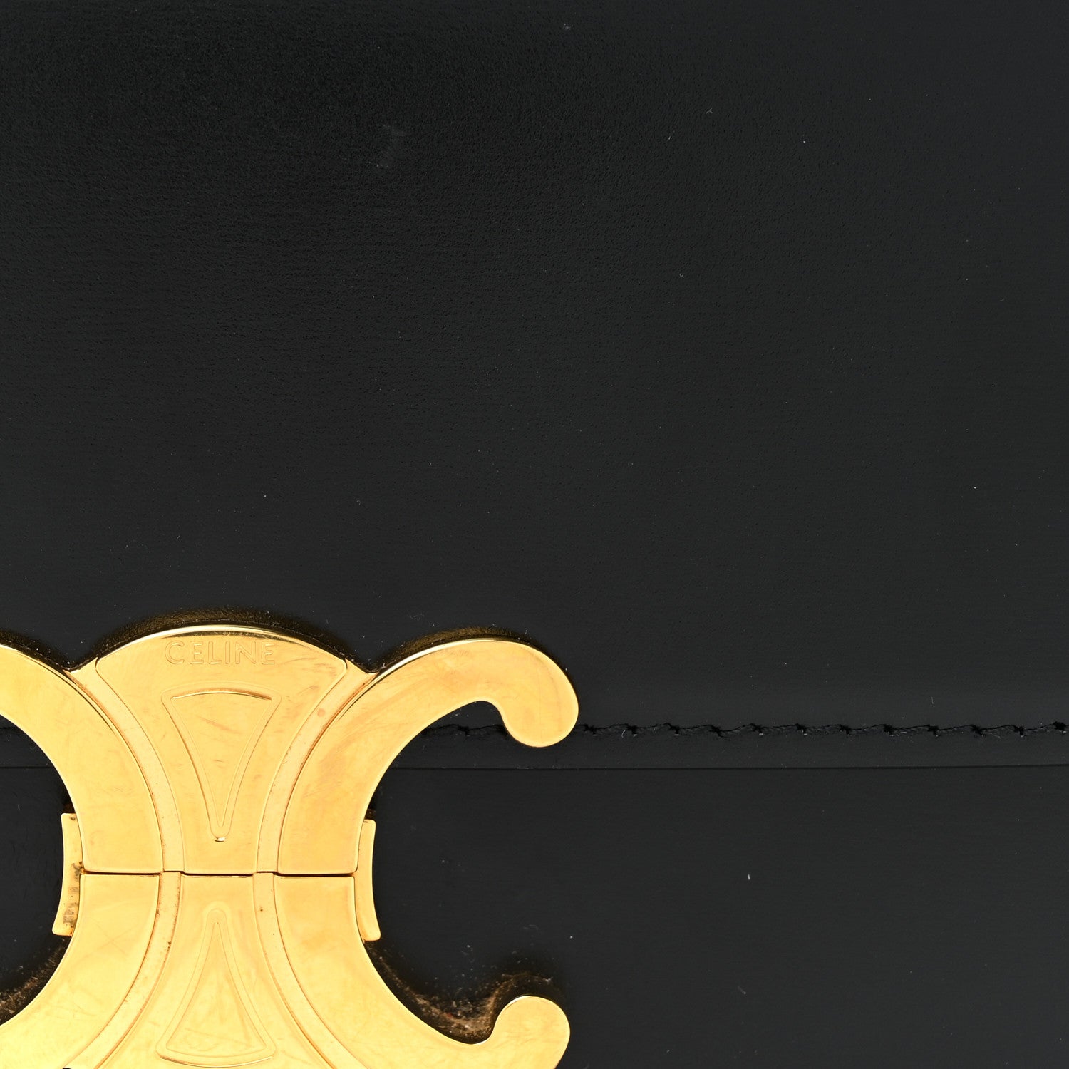 Celine Shiny Calfskin Teen Triomphe Black 8 of 13