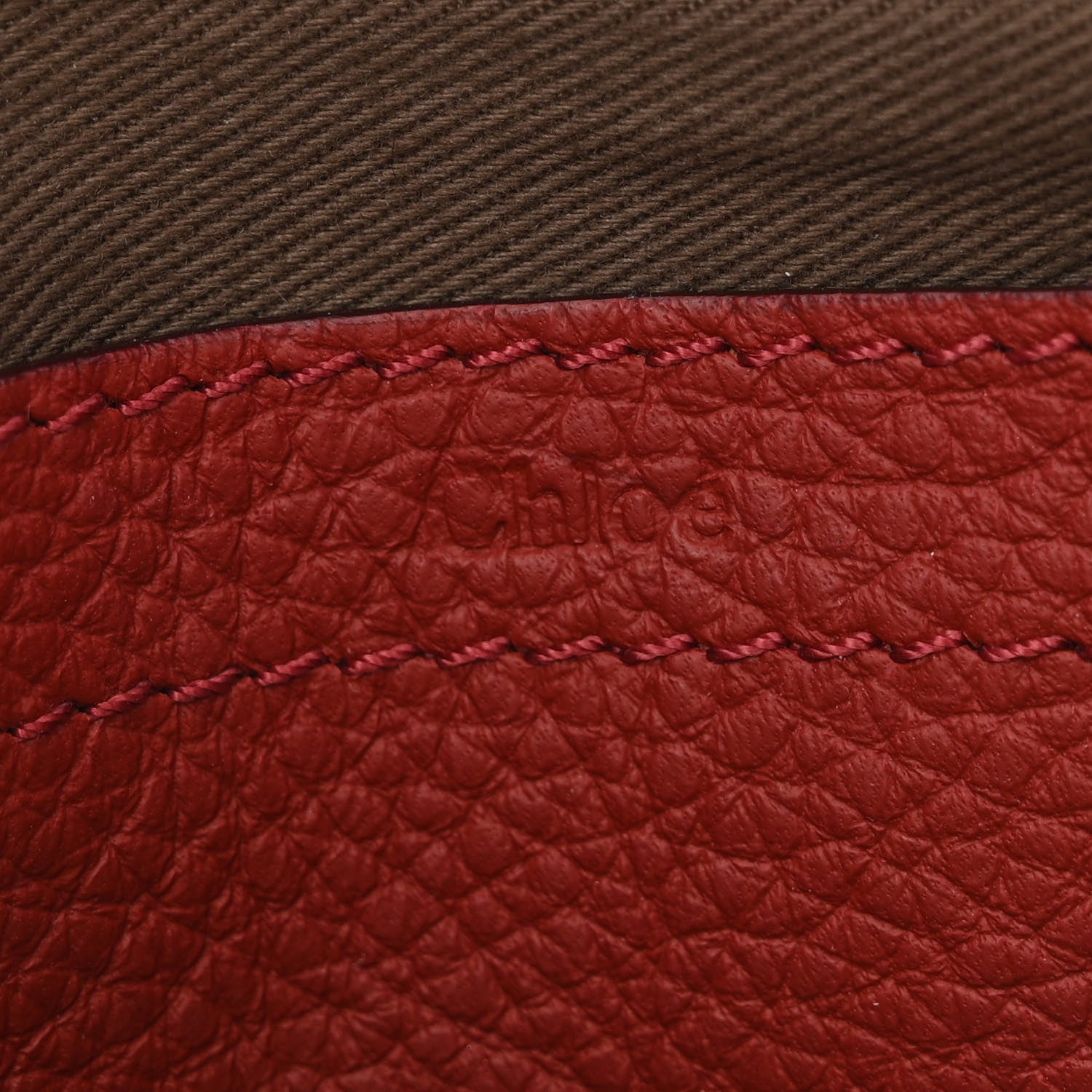Chloe Calfskin Mini Marcie Round Crossbody Bag Red 5 of 12