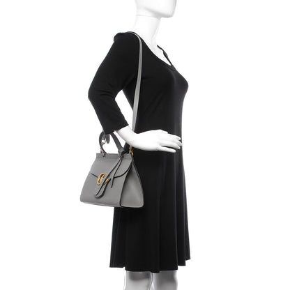 Gucci Cellarius Calfskin Mini GG Marmont Top Handle Bag Deep Grey 2 of 7