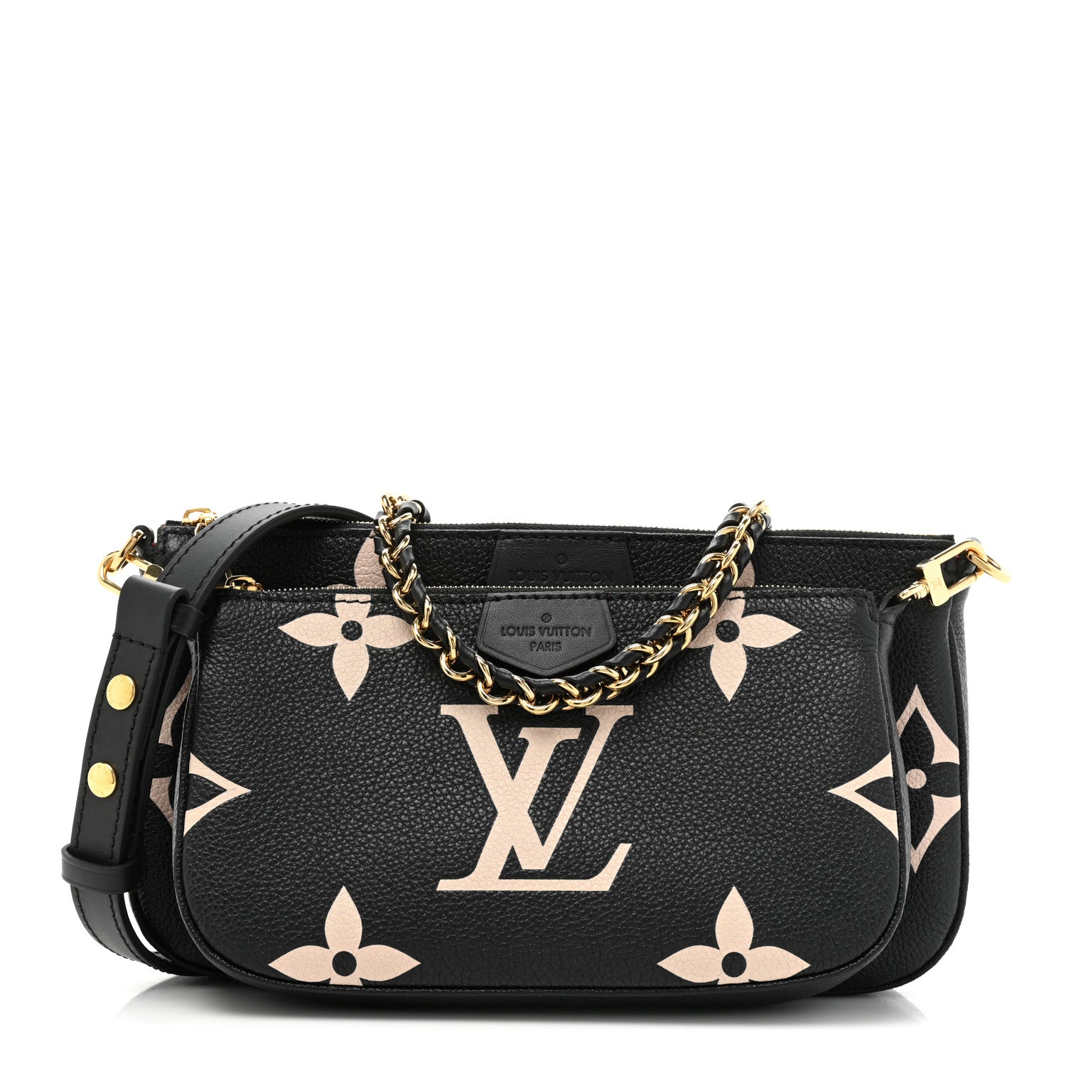 Louis Vuitton Empreinte Monogram Giant Multi Pochette Accessories Black Beige 1 of 11