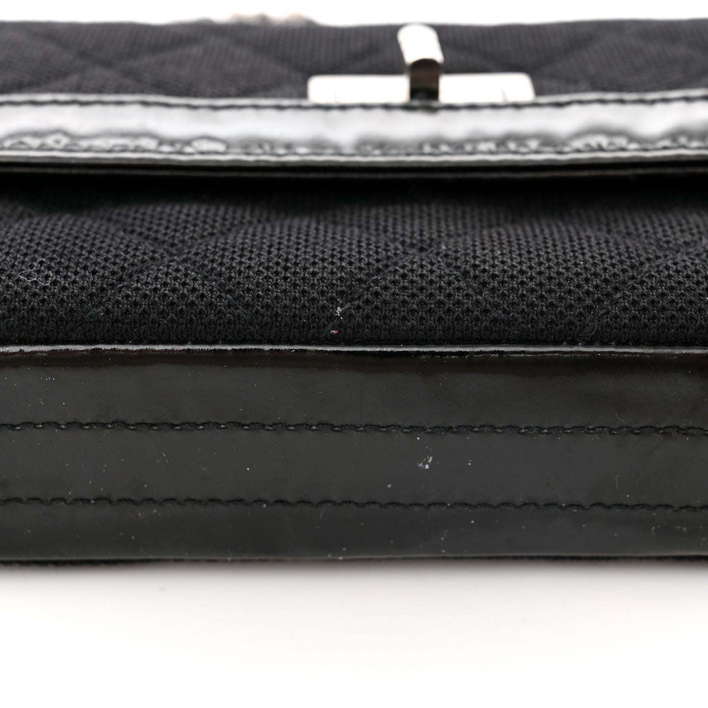 Jersey Patent Quilted 2.55 Reissue East West Flap Black
