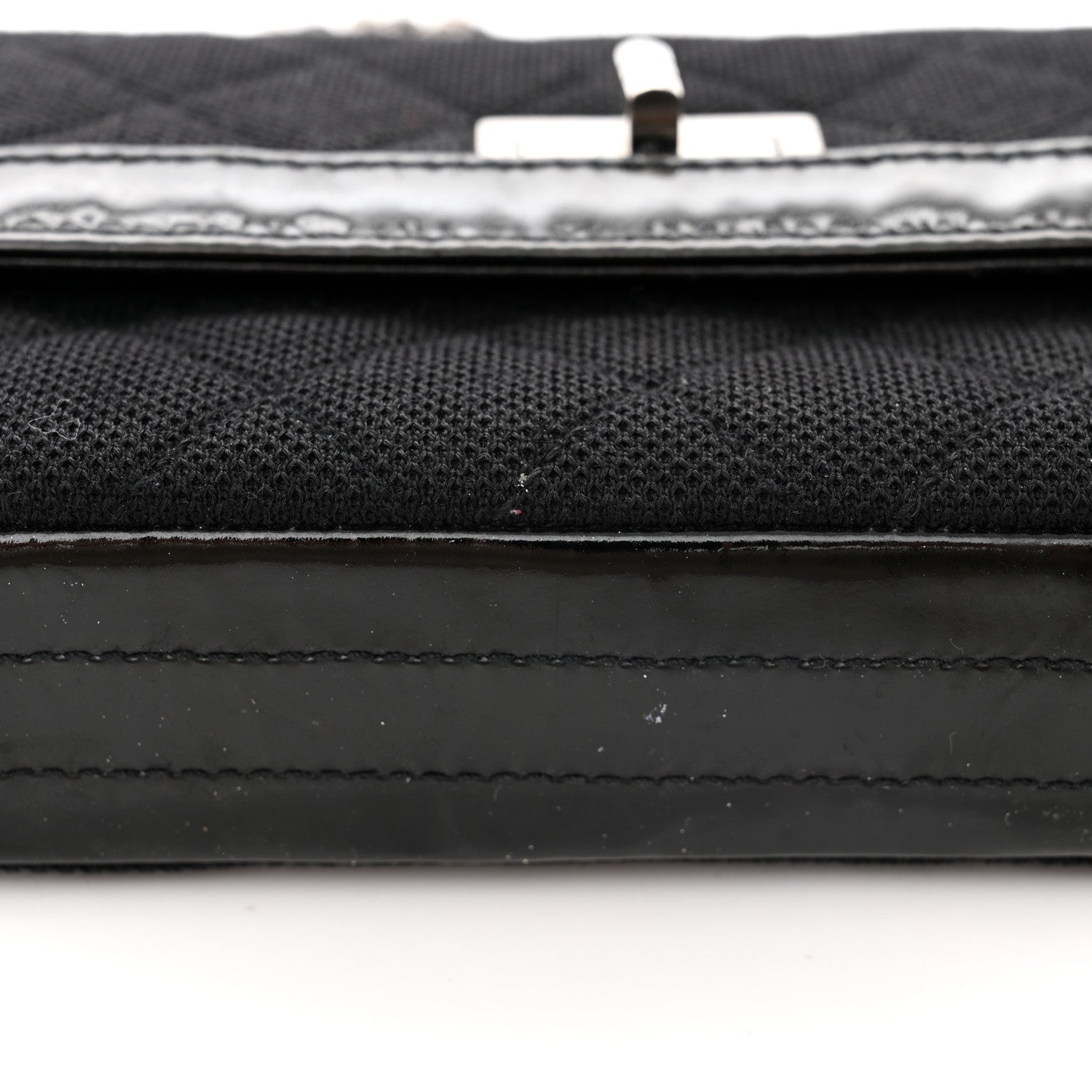 Chanel Jersey Patent Quilted 2.55 Reissue East West Flap Black 13 of 13