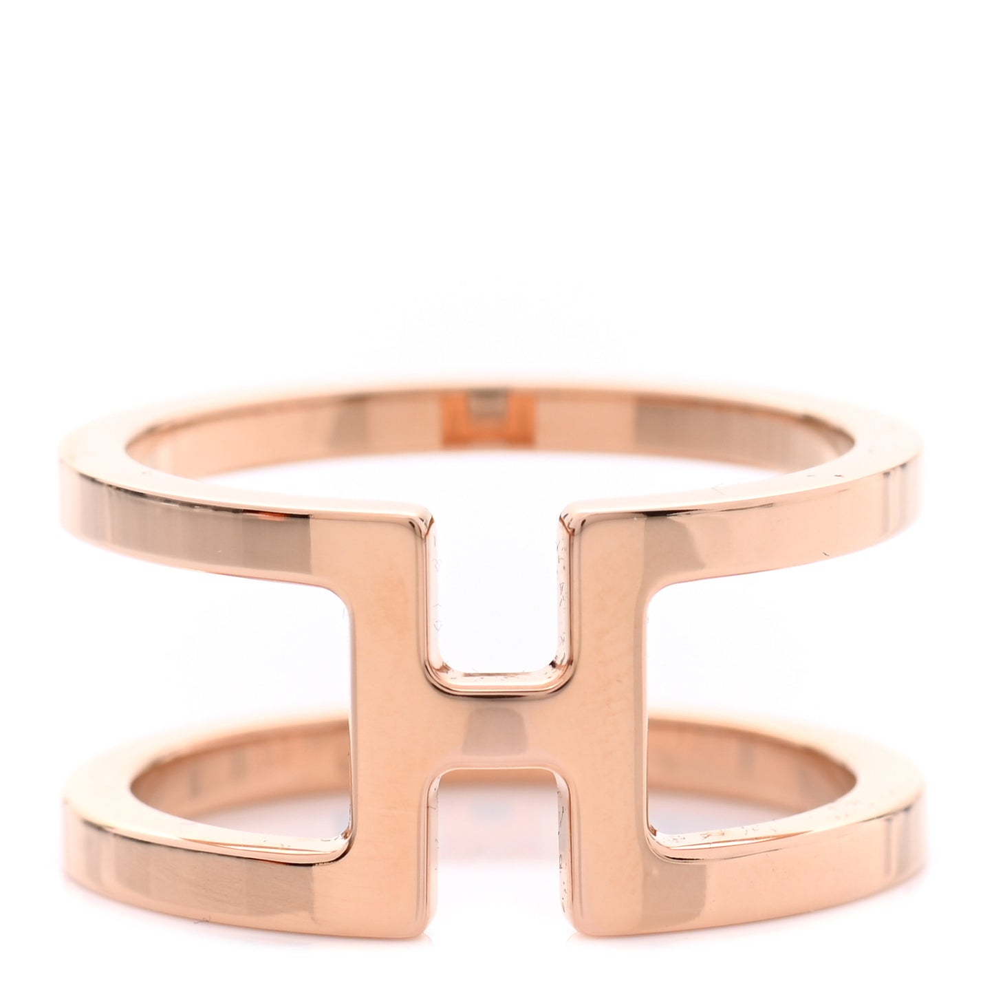 Permabrass H en Rond Scarf Ring Rose Gold