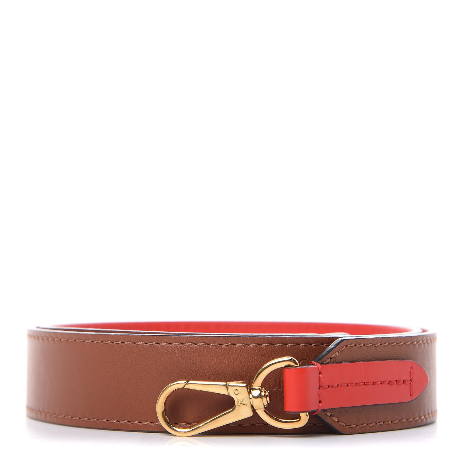 Louis Vuitton Calfskin Tuileries Shoulder Strap Caramel Rouge 1 of 4