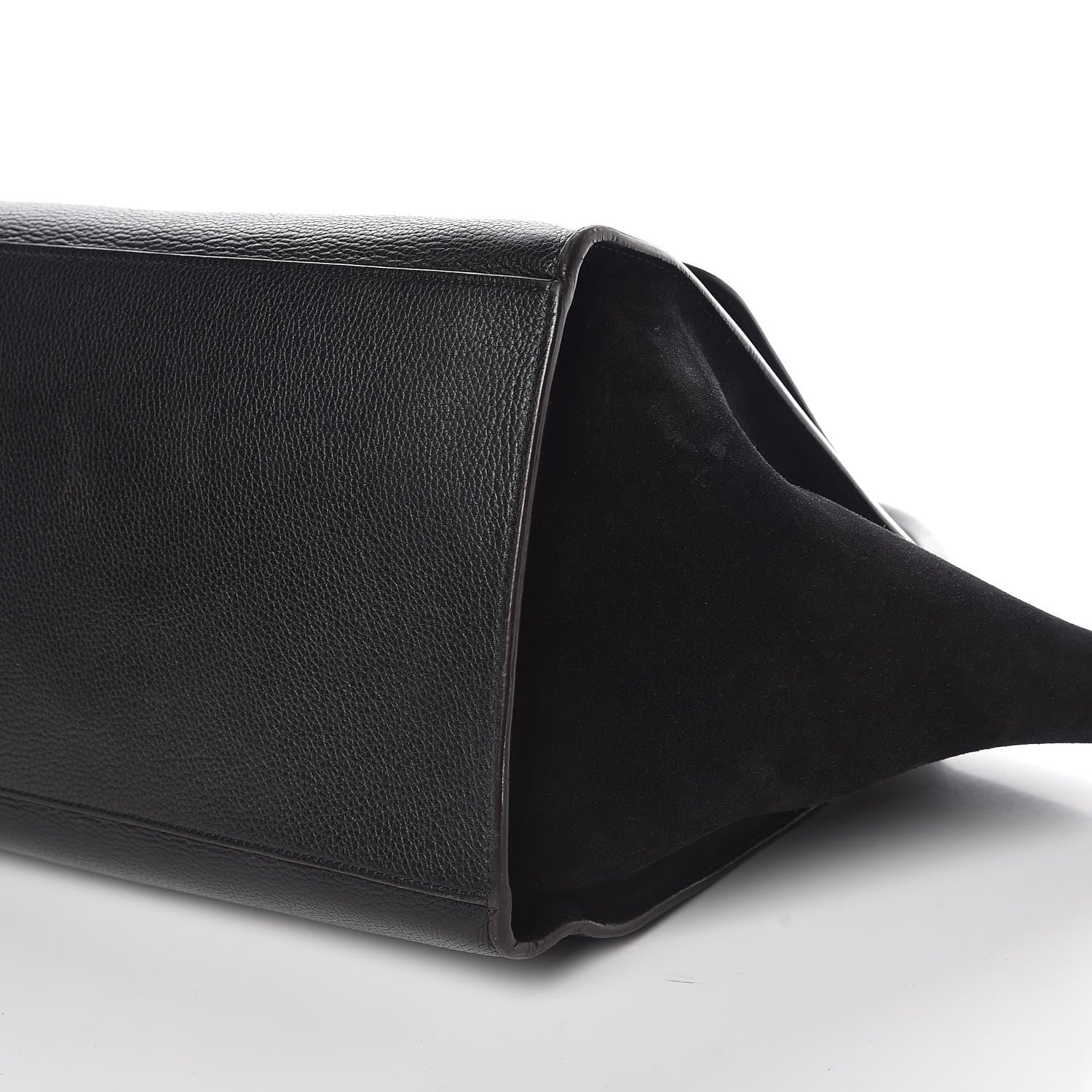 Celine Drummed Calfskin Suede Large Trapeze Black 6 of 8
