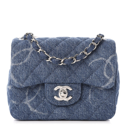 Chanel Denim CC Quilted Mini Square Flap Blue 1 of 10