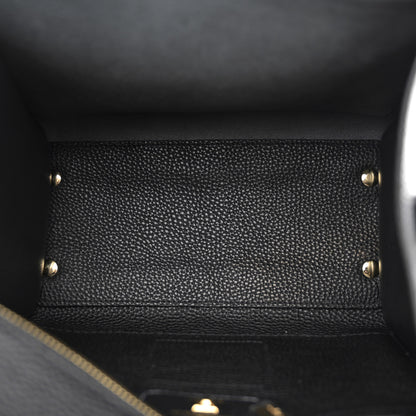 Salvatore Ferragamo Grained Calfskin Double Handle Small Amy Tote Black 5 of 11