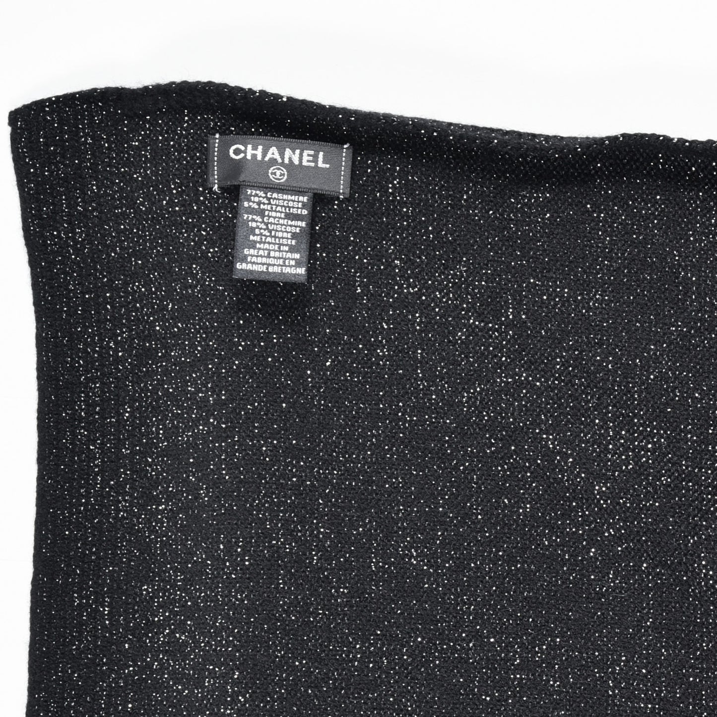 Cashmere Blend CC Scarf Black