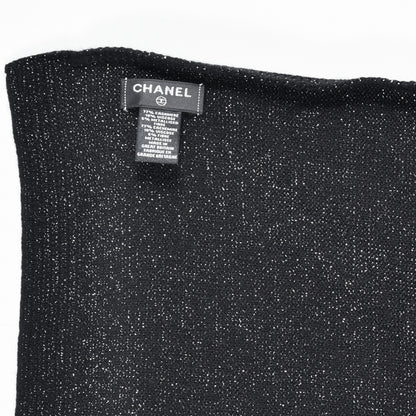 Chanel Cashmere Blend CC Scarf Black 3 of 4