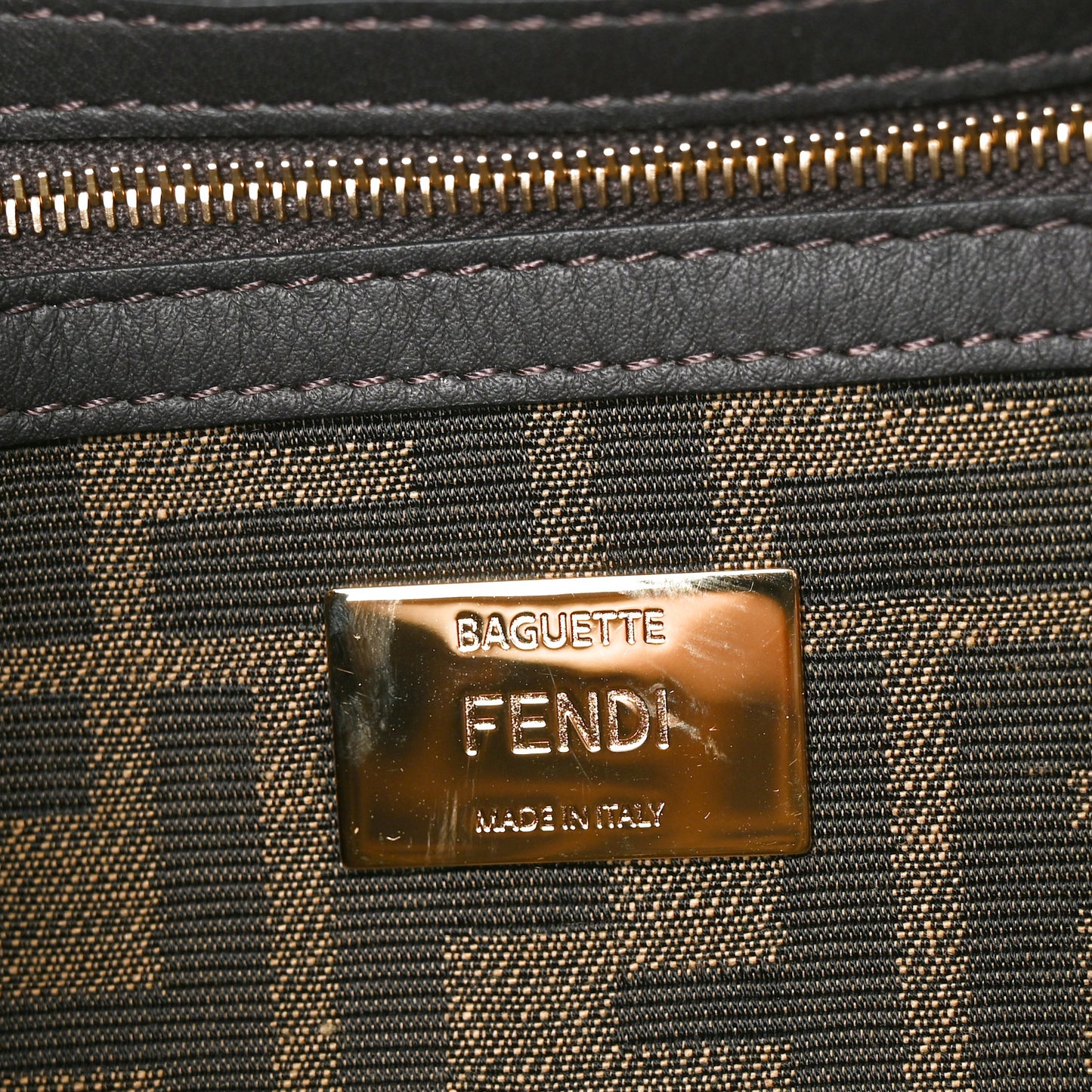 Fabric Jacquard FF 1974 Medium Baguette Tobacco Moro Black
