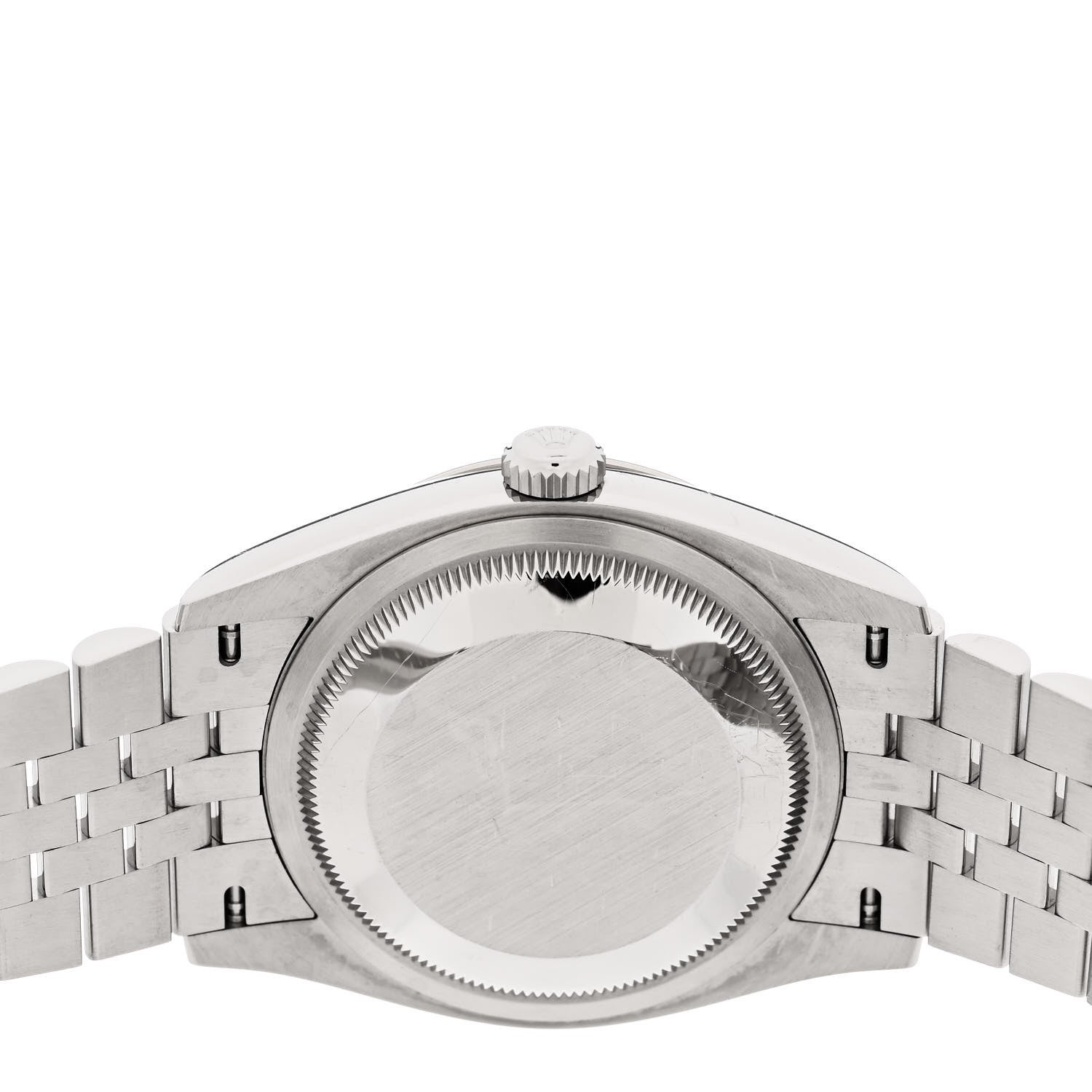 Rolex Stainless Steel 18K White Gold Diamond 36mm Oyster Perpetual Datejust Watch Pink 126234 4 of 5
