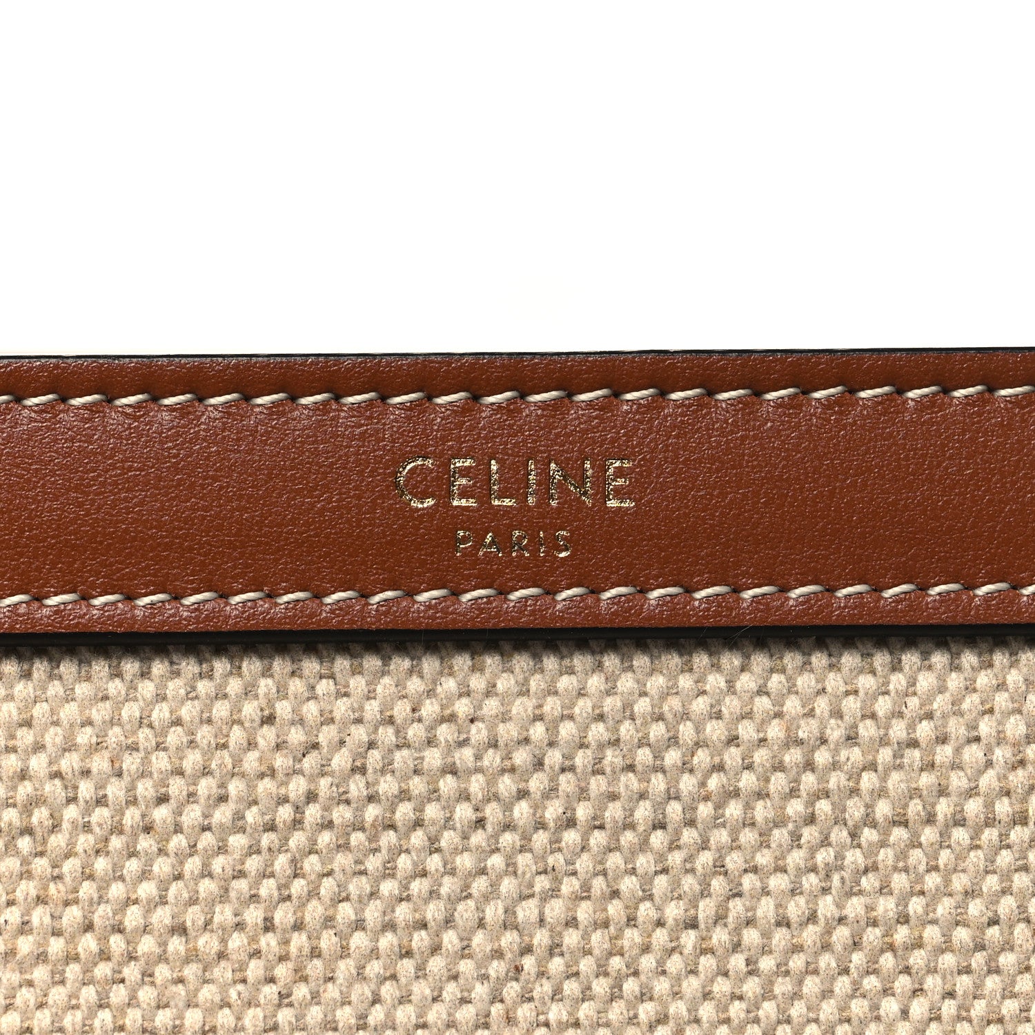 Celine Canvas Calfskin Medium Cabas 16 Tote Natural Tan 6 of 11