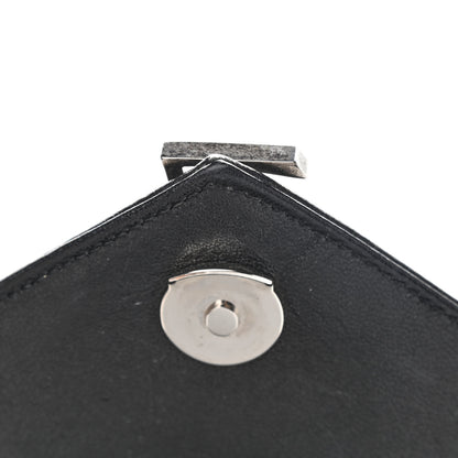 Saint Laurent Sheepskin Matelasse Chevron Monogram Medium College Bag Black 10 of 13