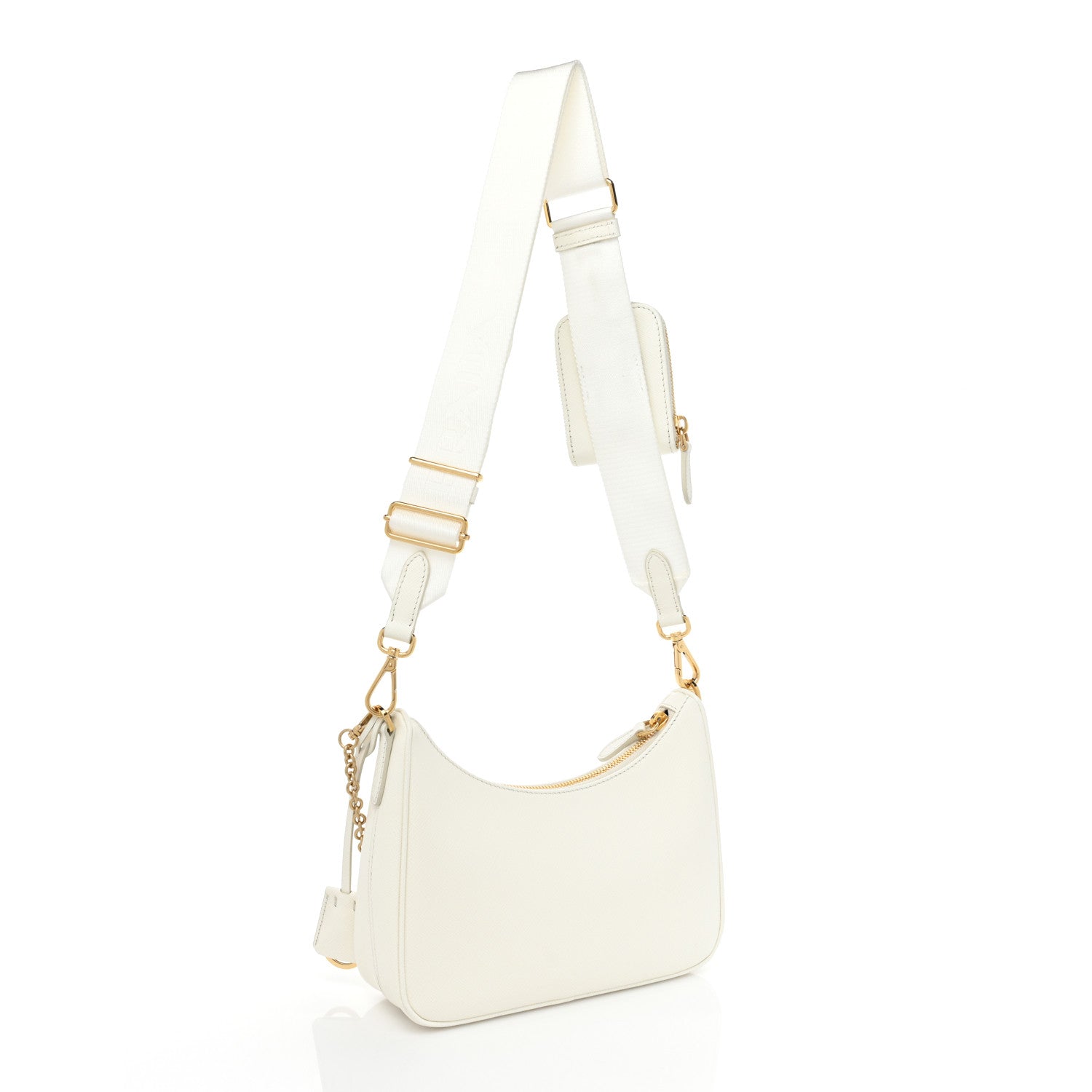 Prada Saffiano Re-Edition 2005 Shoulder Bag White 3 of 10