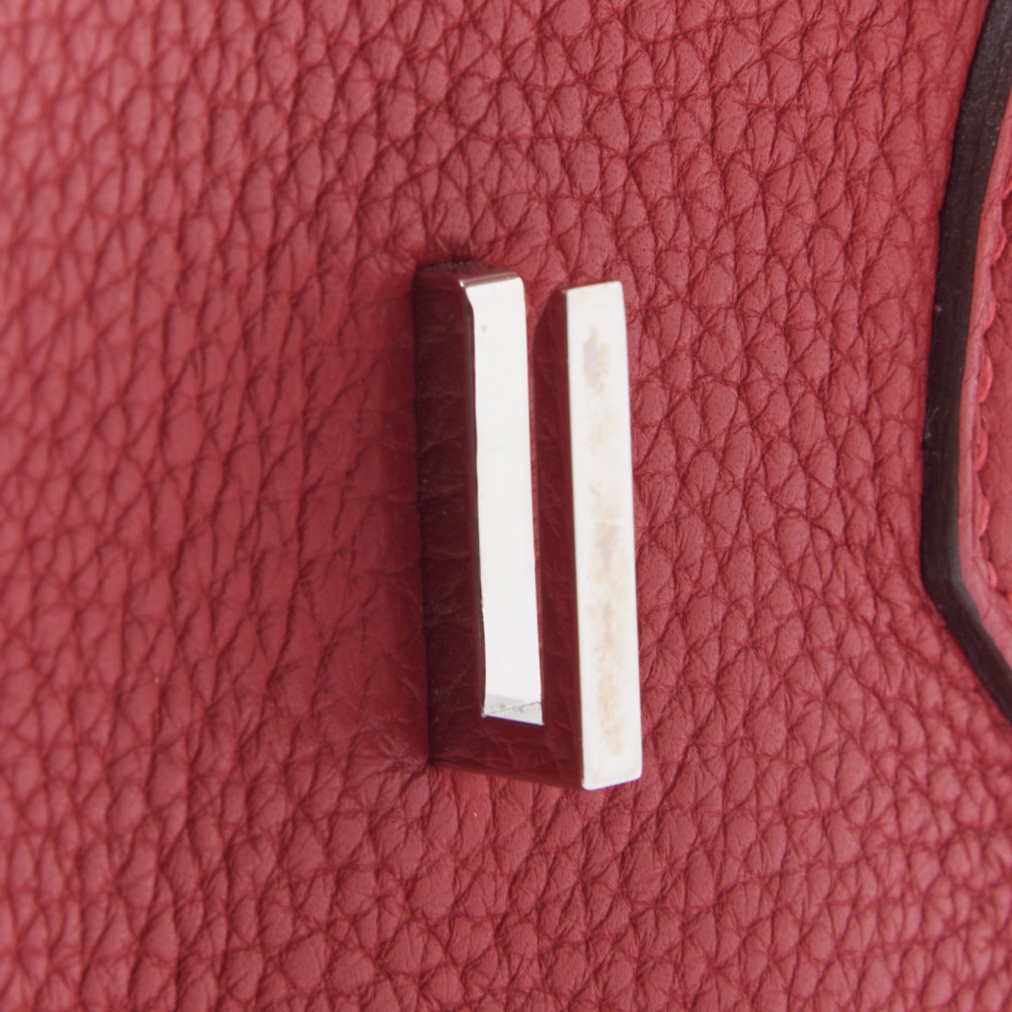 Taurillon Clemence Birkin 30 Rouge Casaque