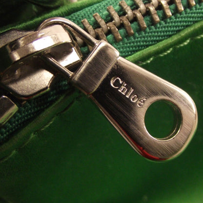 Chloe Satin Leather Chain Bag Green 10 of 10