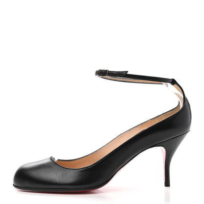 Christian Louboutin Nappa Chironde 70 Ankle Strap Pumps 38 Black 1 of 9