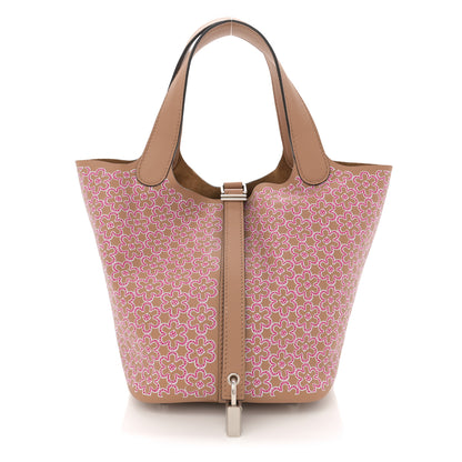Hermes Swift Lucky Daisy Picotin Lock 18 PM Chai Rose White 1 of 12