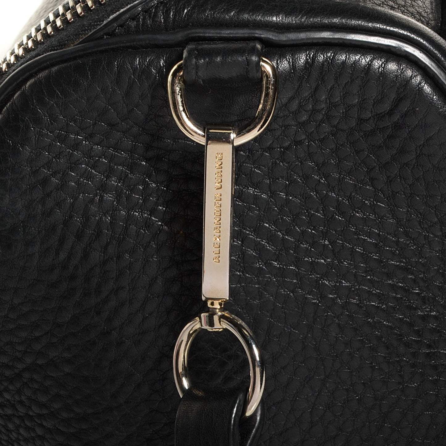 Pebbled Lambskin Rockie Black Silver Hardware