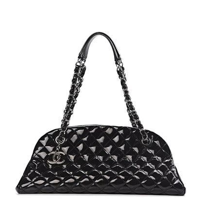 Chanel Patent Quilted Medium Just Mademoiselle Black 1 of 12