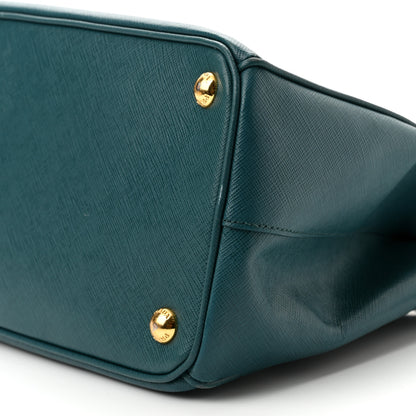 Prada Saffiano Small Galleria Double Zip Tote Ottanio 9 of 9